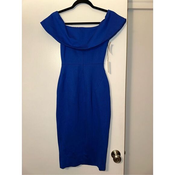 Babaton Aritzia Women’s Ruslan Sheath Dress Royal Blue Size 2 NWT - Picture 4 of 12